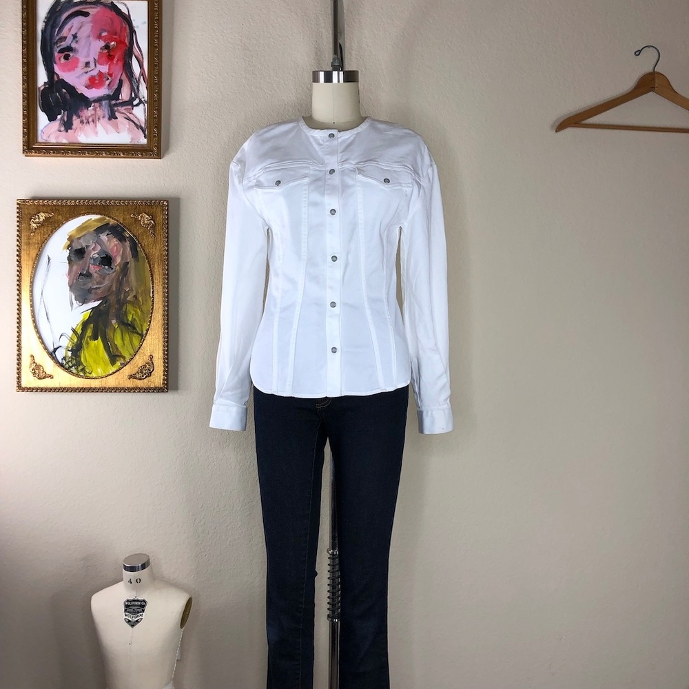 & Other Stories Snap Down Shirt Jacket Shacket Blouse